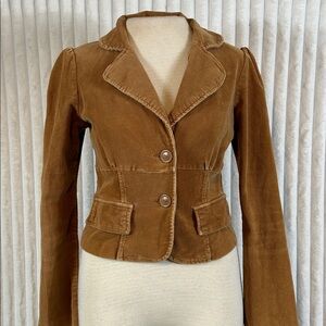 Vintage Y2K Tempted cropped Corduroy blazer jacket Size S Retro